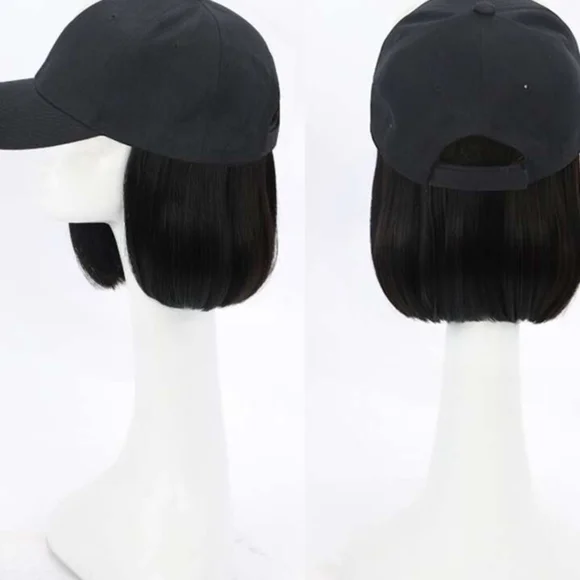 8 inch Short Straight Synthetic Bob with Cap - Picture 5 of 5